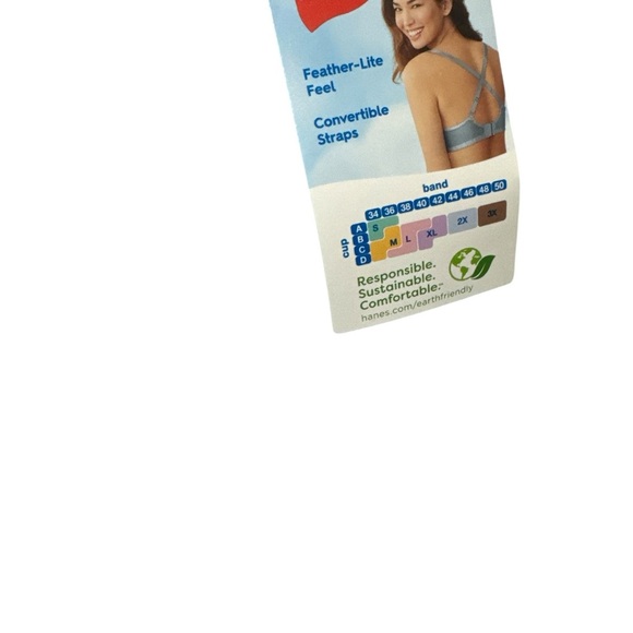 Hanes Women's Gray ComfortFlex Fit Wirefree Bra - Picture 3 of 5